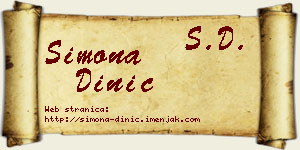 Simona Dinić vizit kartica